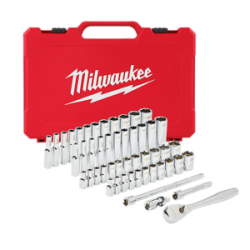 48-22-9004 Juego de trinquete con boca de 1/4? y dados SAE y métricos, 50 unidades