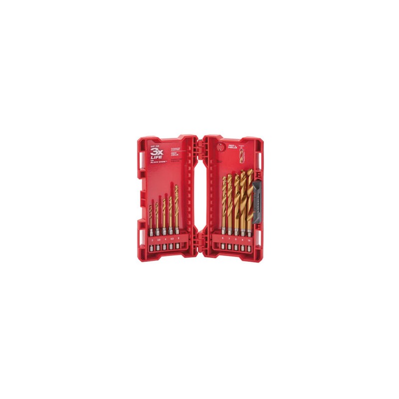48-89-4859 JUEGO DE BROCAS DE TITANIO 10 PIEZAS SHOCKWAVE™ IMPACT DUTY