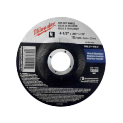 49-94-4505 DISCO PARA CORTE DE METAL MILWAUKEE 4-1/2? x .045?
