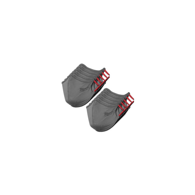 48-73-4232  10 PZ MÁSCARAS FACIALES GRIS DE 2 CAPAS