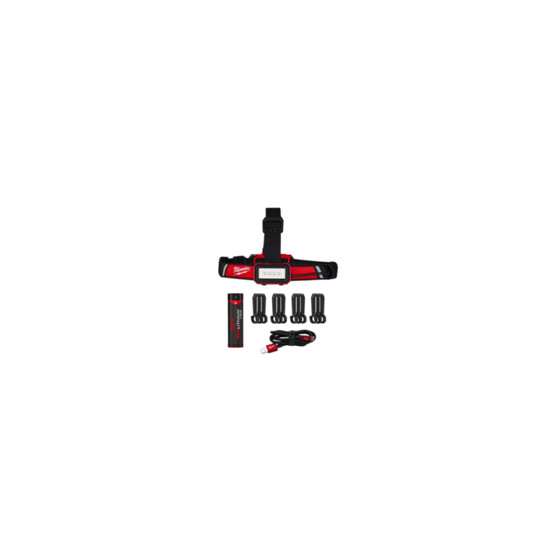 2115-21 LÁMPARA DE CASCO RECARGABLE USB DE BAJO PERFIL 600 LÚMENES CON BATERÍA USB+ CABLE USB
