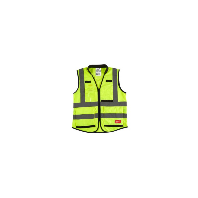 48-73-5043  CHALECO PREMIUM DE SEGURIDAD ALTA VISIBIIDAD AMARILLO XXG/XXXG
