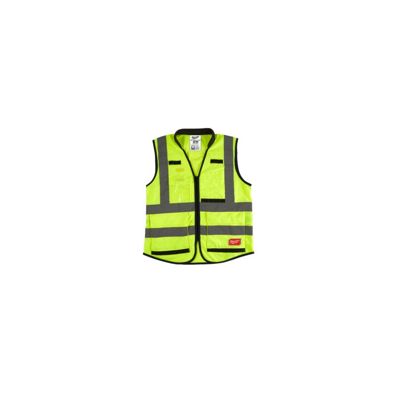48-73-5041  CHALECO PREMIUM DE SEGURIDAD ALTA VISIBIIDAD AMARILLO CH/M