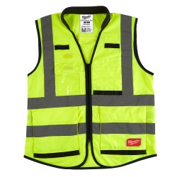 48-73-5041  CHALECO PREMIUM DE SEGURIDAD ALTA VISIBIIDAD AMARILLO CH/M