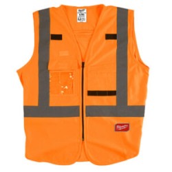 48-73-5073  CHALECO DE SEGURIDAD NARANJA ULTRA REFLEJANTE XXG/XXXG