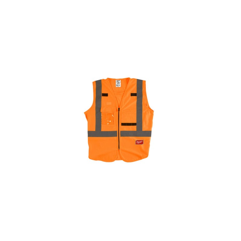 48-73-5071  CHALECO DE SEGURIDAD NARANJA ULTRA REFLEJANTE CH/M