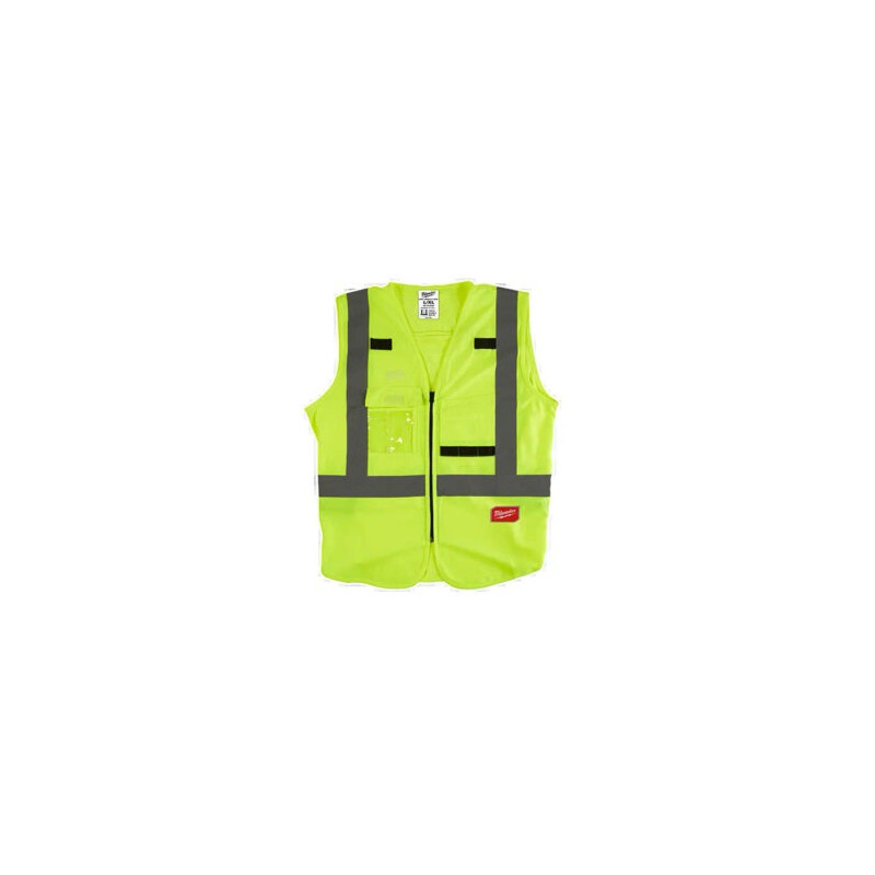 48-73-5061  CHALECO DE SEGURIDAD AMARILLO ULTRA REFLEJANTE CH/M