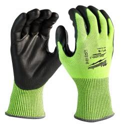 48-73-8940  GUANTES ANTICORTE  NIVEL 4 CON RECUBRIMIENTO DE POLIURETANO ULTRA REFLEJANTE CH