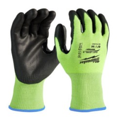 48-73-8921  GUANTES ANTICORTE  NIVEL 2 CON RECUBRIMIENTO DE POLIURETANO ULTRA REFLEJANTE M